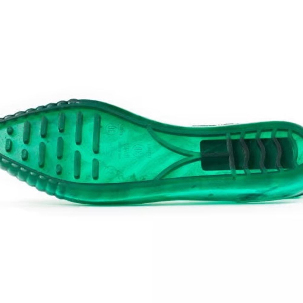 RARE VINTAGE - THIERRY MUGLER "Apollo" Green Jelly Shoes - Picture 4 of 12